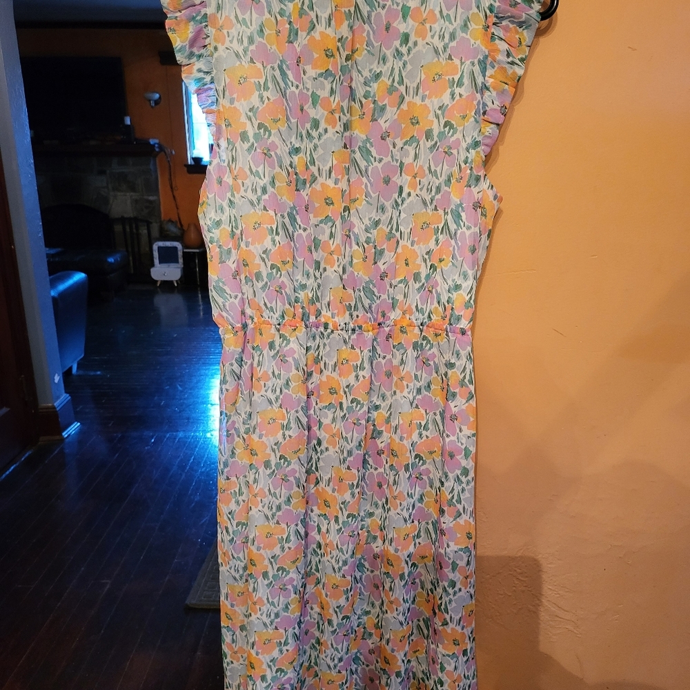BANANA REPUBLIC Dress, Floral, L, petite